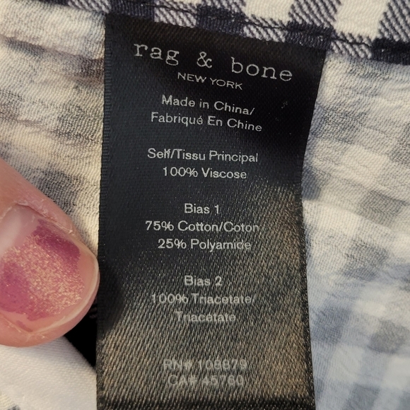 Rag and Bone "Laurie" gingham button side midi sundress - Picture 13 of 14